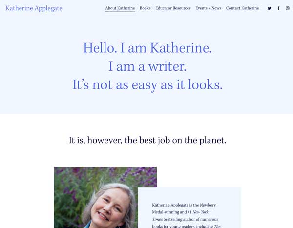 Author Katherine Applegate Homepage